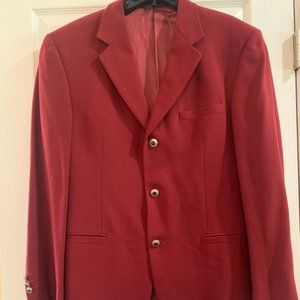 Mens Versace Blazer Wine Lightweight Wool Size 44